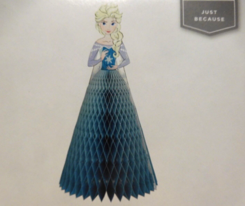 2 Cards Hallmark Just Because DISNEY PRINCESS HONEYCOMB Frozen Stand Up - Picture 3 of 7