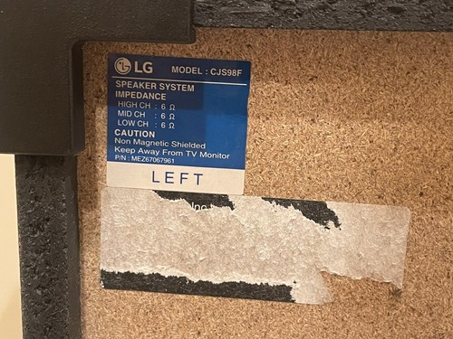 LG CJ98 XBOOM 3500W Hi-Fi Entertainment Replacement Left Speaker - Picture 3 of 4