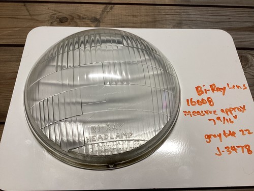 EaRLy Bi-RAY 16008 head lamp LensES 7 9/16” vintage AUto trucK domed 1930s - 第 1/7 張圖片