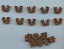 LEGO x 20 Reddish Brown Hinge Plate 1 x 4 Swivel Top Base Complete Assembly