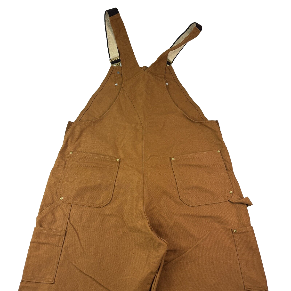 パンツ Carhartt Duck Double Knee Overalls White Carhartt Men's Loose Fit Firm Duck Double-Front Utility Work