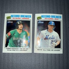 2026 Topps Heritage - Record Breakers Pete Alonso #232 Cal Raleigh #231