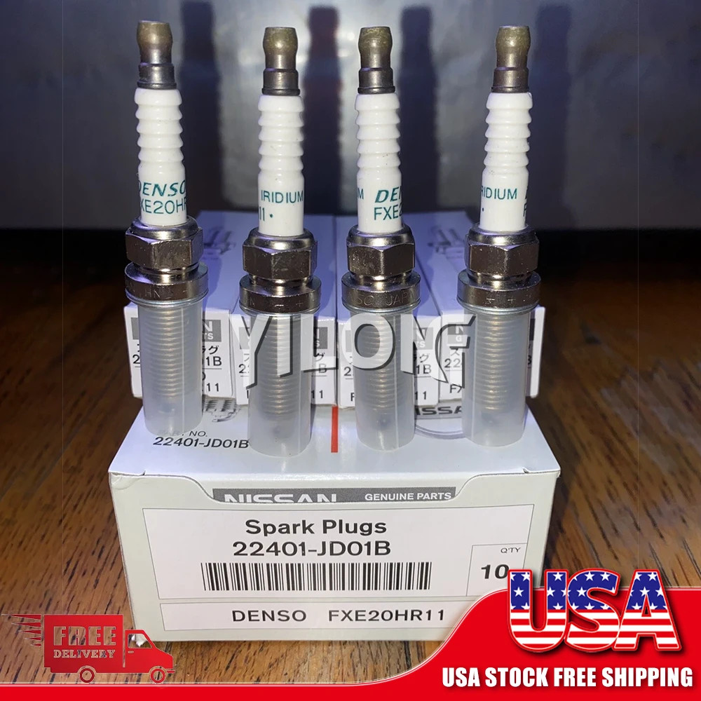 Set Of 4 FXE20HR11 Denso Iridium Spark Plug For Nissan Altima Sentra 22401-JD01B