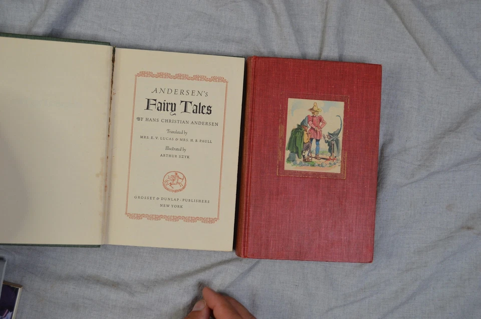 Grimm's & Andersen's Fairy Tales 1945 Grosset and Dunlap Illustrated Vintage - Image 4 of 4