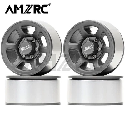Beadlock Wheel Rim Hub Fit 1.55" Tires 1/10 Axial 90069 LC70 LC80 Jimny CC01 TF2 - Image 1 of 4