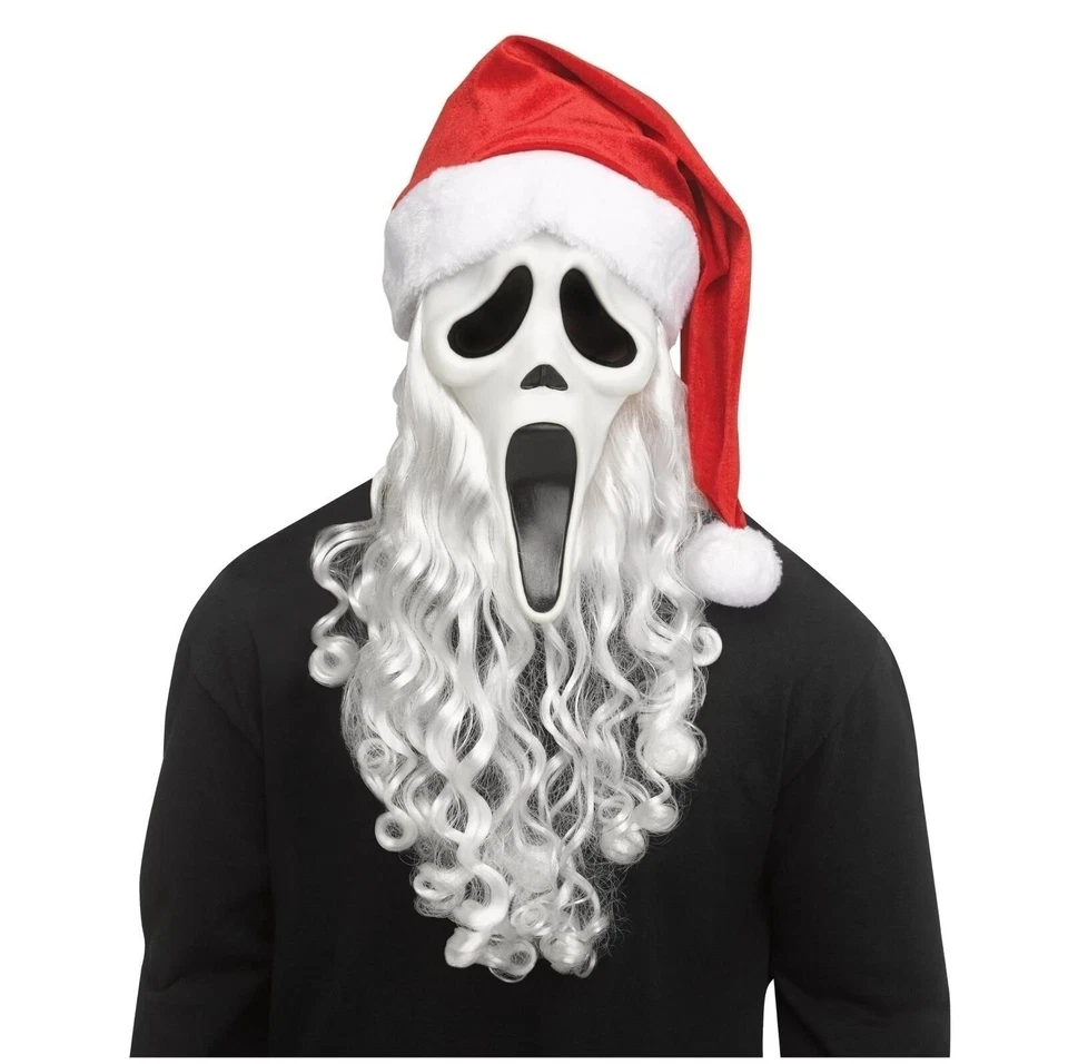 Ghost Face Halloween MasSanta Mask Costume Accessory Halloween Mask Ships Today - Image 2 of 2