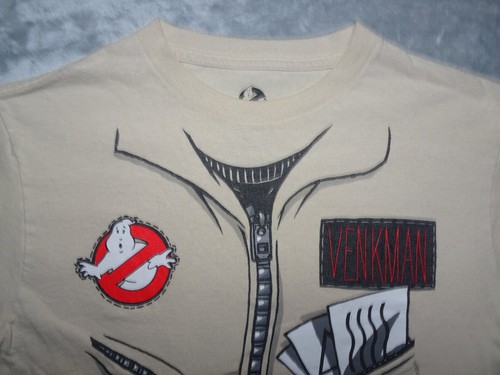Ghostbusters Venkman Uniform T-Shirt Men's Beige Small Cotton Graphic - Picture 2 of 6