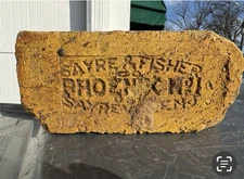 Antique Vintage Reclaimed Brick  Sayre And Fisher Rare Fire Brick