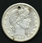 1900-S Barber Quarter UNC Details