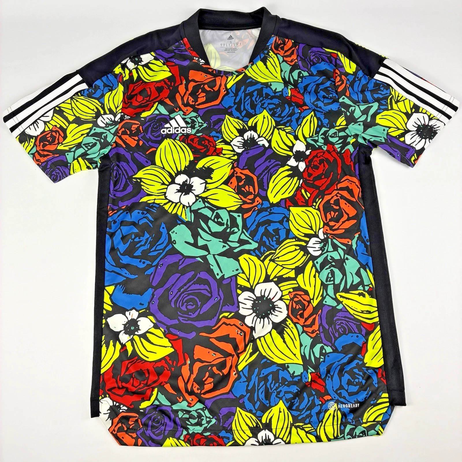 Adidas Aeroready Tiro Floral Graphic Jersey Men’s Size Small Polyester HC3929