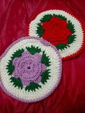 Flower Crochet Potholder Set