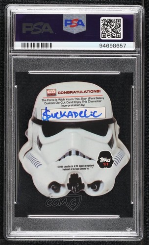 2009 Star Wars Galaxy Series 4 Shaped 1/1 $uckadelic PSA 10 Auto Sketch i1f - Picture 2 of 3