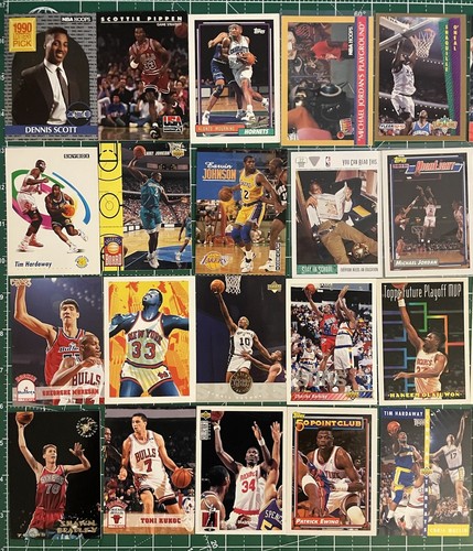 1990s assorted NBA Basketball 35 Card Lot - Jordan Shaq Rookies Inserts HOFs - Picture 2 of 3