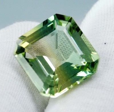 Natürlicher Bi-Color Turmalin 7,55 Ct Asscher Cut Certified Rare Collector s Gem