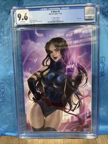 X-Men 4 Marvel Comics Li "Virgin" Edition Psylocke Cover CGC 9.6 Graded Comic