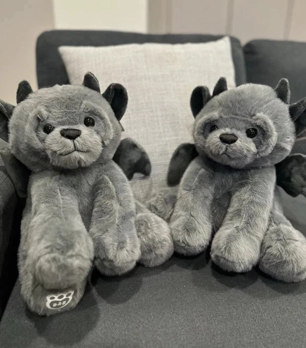 全新 Build-A-Bear 2025 Lovable Legends 迷你 Beans Gargoyle 灰色 30 厘米 毛绒玩具 — 第 3/3 张图片