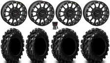 System 3 SB-5 Black 14" Wheels 29.5" Swamp Lite Tires Textron Wildcat XX