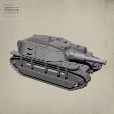 1/144 50mm WWI Heavy Tank Resin Model Kit Armored Vehicle Miniature