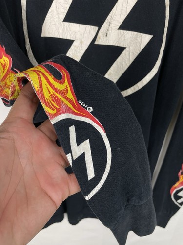 Vintage 90s Concho Creations Long beach SS The Power Flames L/S Belton US Made - Picture 10 of 10