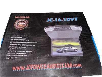 JC POWER JC-16.1'' DVDT TFT-LCD 1440x900 Monitor DVD MP4 SW USB SD CARD Black New