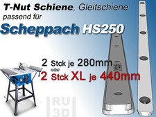T-Nut Schiene Gleitschiene f. Bau Schiebeschlitten Scheppach HS250 kompatibel