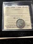 1958   ICCS  Graded Canadian,  10  Cent, **PL-65** # NU 672