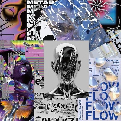 20Pcs Random Colorful Cyberpunk Future Technology Wilderness Waterproof Stickers