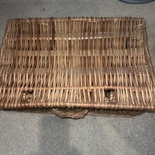 Small F&M STYLE Wicker Hamper Basket Fortnum And Mason STYLE Wine Chest Storage