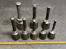 C.S. Osborne Plain Grommet Setting Dies And Punches #216 Set Of 8 Size 00 - 6