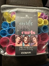 Conair Magnetic Hair Rollers  36-Pack for Long-Lasting Curls and Volume  61150