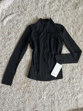 Lululemon OG Define Jacket Nulu Size 4 Black NWT Hip Length Thumbholes