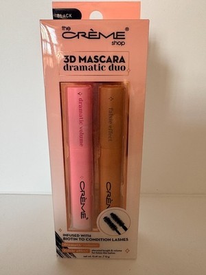 The Crème  Shop 3D Mascara Duo Dramatic Length Volume Falsie Effect W/Biotin