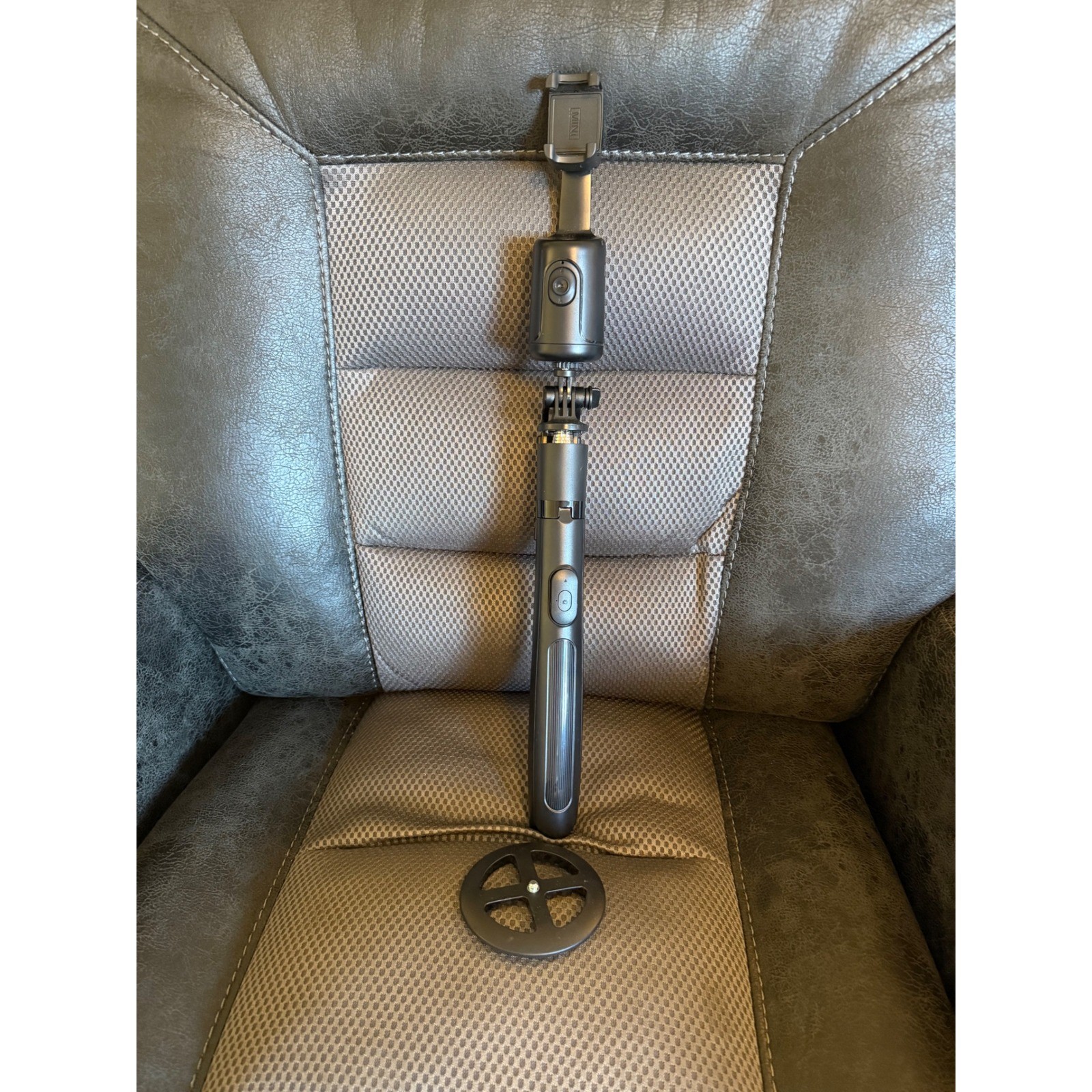 Handheld Selfie Stick Tripod with Gimbal Stabilizer for Action Camera with AI