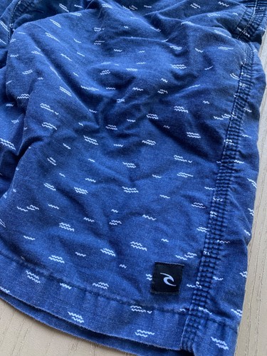 Rip Curl Blue Mens Chino Wave Design Tailored Fit Shorts Size 32 - Picture 6 of 8