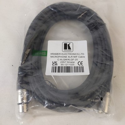 Kramer Electronics XLR (M) to XLR (F) Quad Style Cable #C-XLQM/XLQF-25 (25'foot)