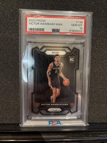 2023/24 Panini Prizm Victor Wembanyama #136 Rookie PSA 10 Spurs