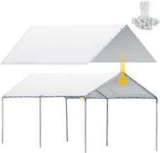 10x20 ft Heavy Duty Carport Canopy Waterproof Garage Car Shelter Tarp Ten..