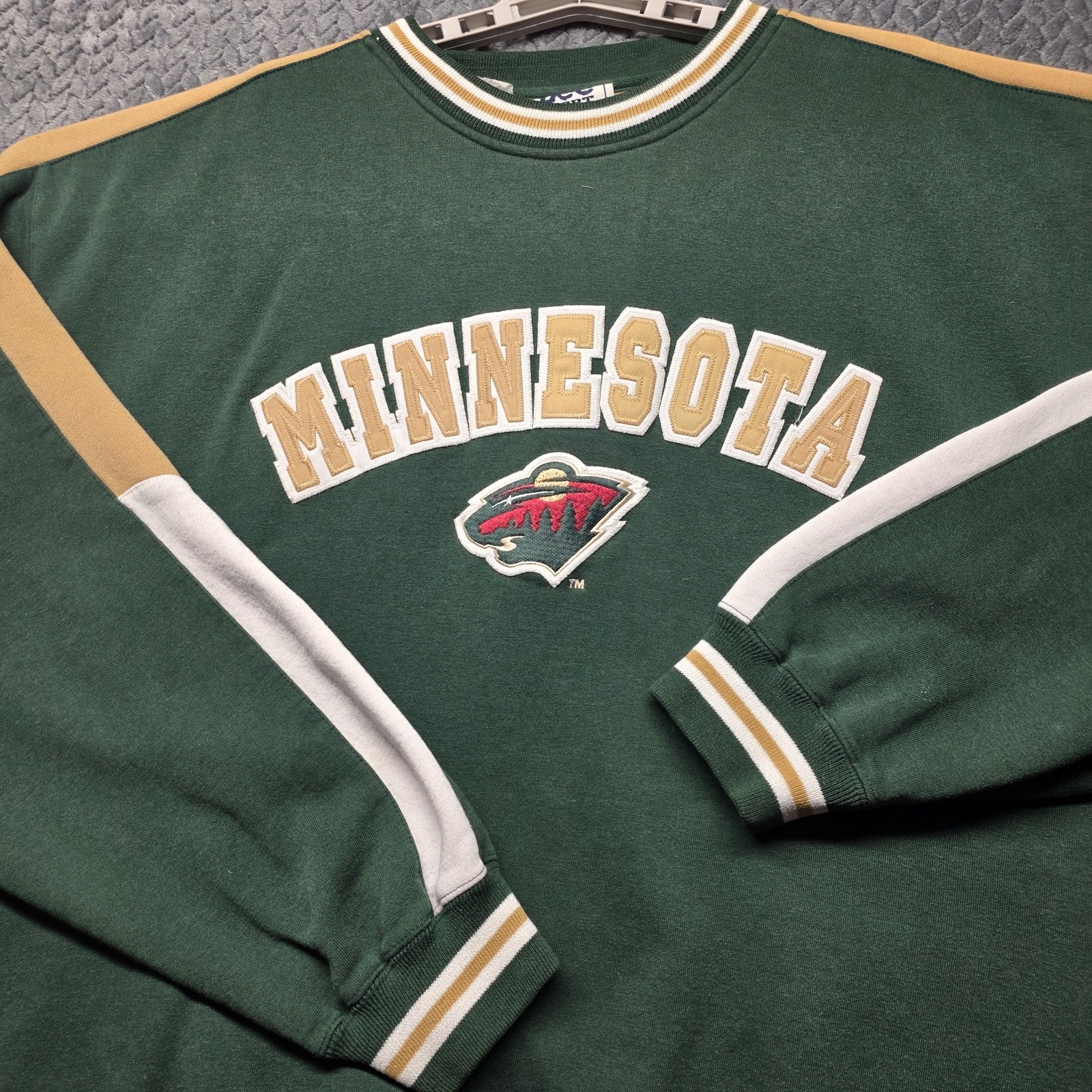 Lee Sport Minnesota Wild Crewneck Sweatshirt Men’s XL Green Gold NHL