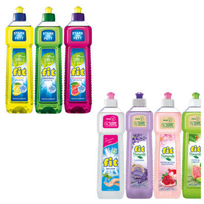 7x750ml Fit Spülmittel Geschirrspülmittel | 7 tolle Sorten & Duftnoten