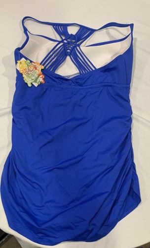 Becca ETC Swim Swimdress Sz 0X (14-16) XL Blue Swimsuit - Picture 5 of 9