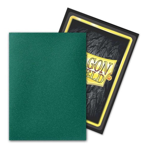 Dragon Shield 100ct Standard Size Dual Matte Metallic Green (Power) Sleeves - Picture 2 of 2
