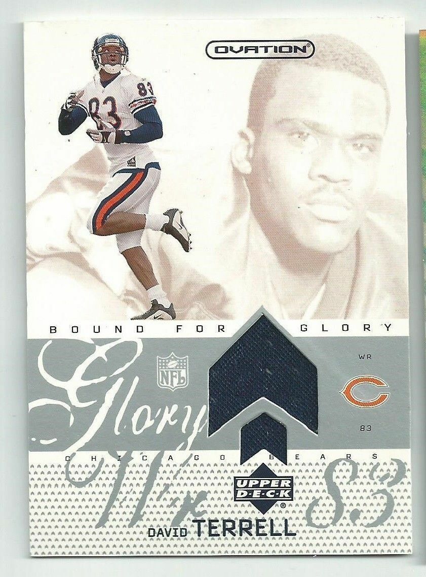 2002 Upper Deck Ovation David Terrell Bound for Glory Bears Jersey #BG-DT