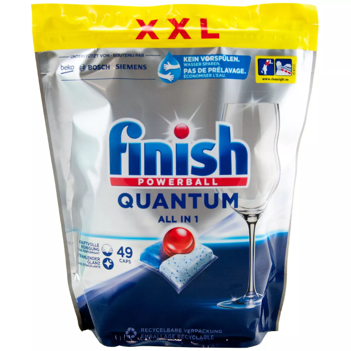 Finish Quantum Tabs Caps 1 x 49 Piece All IN 1 Dishwasher Tablets  Dishwasher | eBay