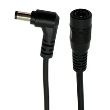 Right Angle 5.5mm x 2.5mm Male to 5.5mm x 2.1mm Female DC Power Adapter Cable