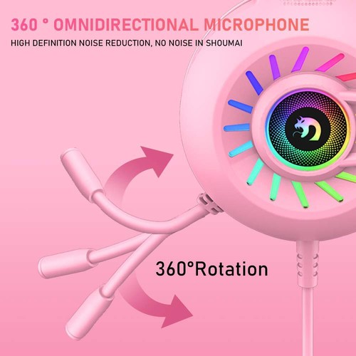 Gaming Headset LED Headphones USB Wired for PC Laptop PS4 Computer MAC With mic - Picture 20 of 34