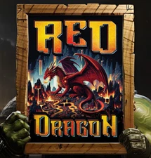 Red Dragon Downloadable Digital Printable Wall Art - Tabletop Games Room Poster