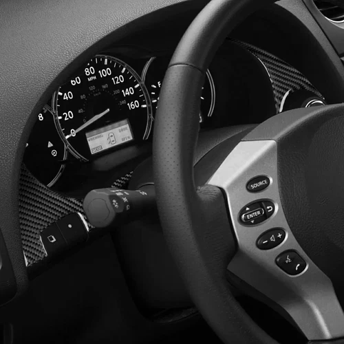 Real Carbon Fiber Dashboard Speedometer Sticker For Nissan Altima 2008-2012 - Picture 2 of 5