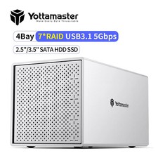 4 Bay RAID Type C Hard Drive Enclosure External For 2.5 3.5" SATA SSD HDD 88TB