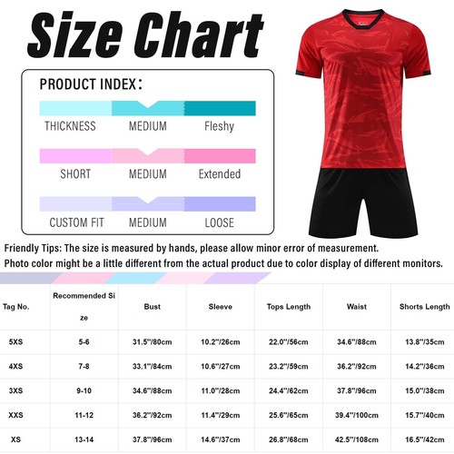 Kids Boys Soccer Basketball Jersey Outfit Short Sleeve T-Shirt with Shorts Set - Picture 17 of 79