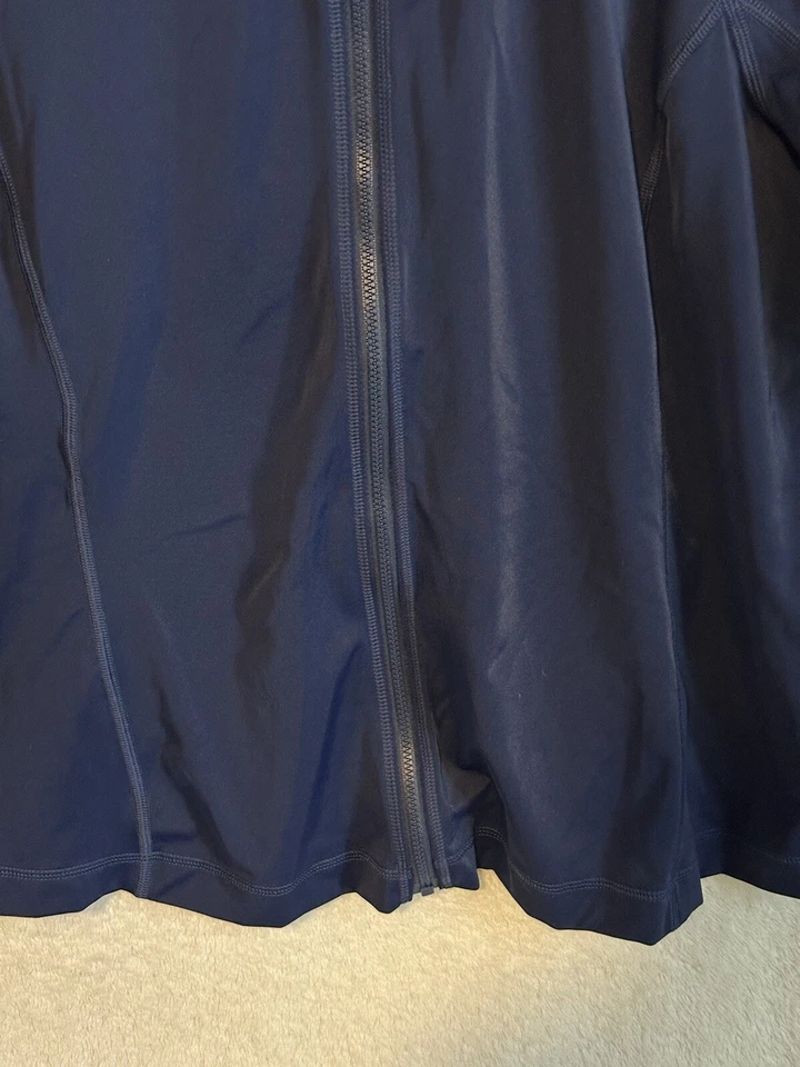 Camisa Lands' End Niños Grande 14-16 Azul Marino Natación Protección Antierupciones Cremallera Completa Manga Corta Foto 2 de 4